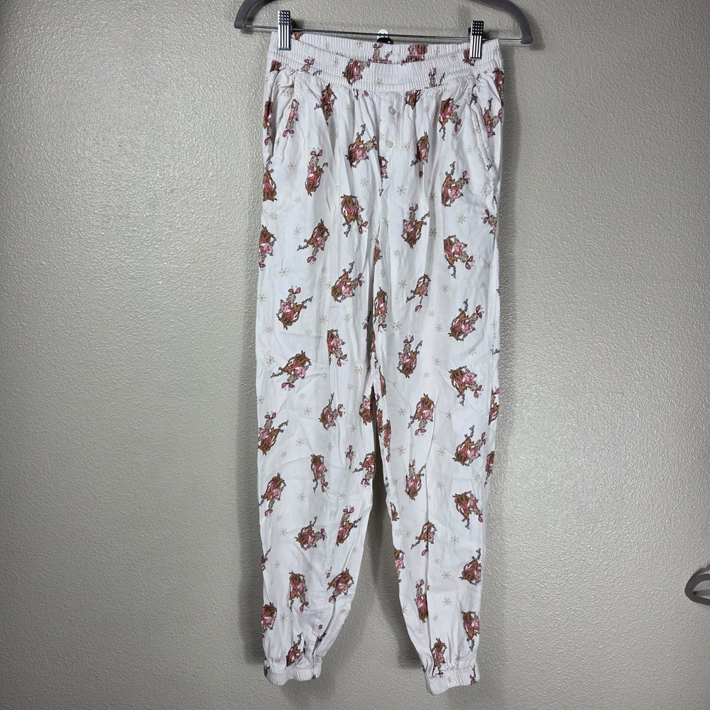 Aerie Cindy Lou Who Off-Duty Flannel Jogger Pajama Pants XS Grinch Christmas
